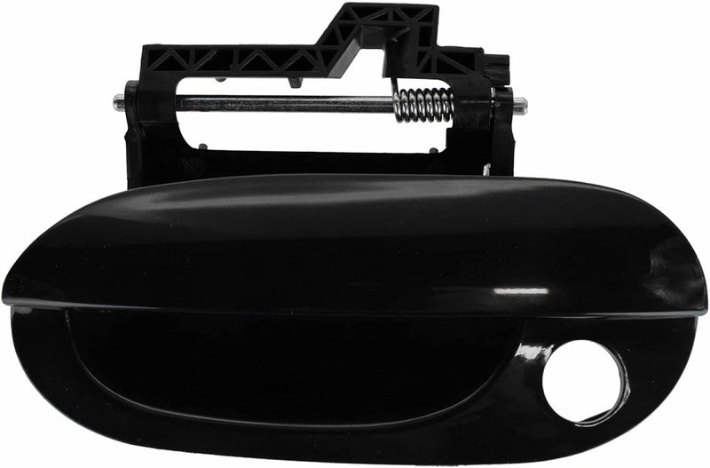 TRQ Door Handle Outside Smooth Black Front Driver LH for 525i 528i 530i 540i M5 - Image 1